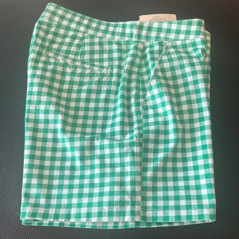 St. John's Bay Green Gingham Shorts